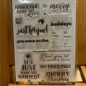 Clear Christmas and Holiday Stamps